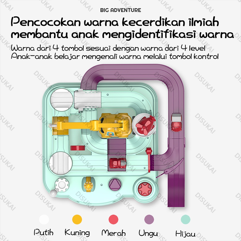 【Stok Baru】Mainan edukasi petualangan mobil Mainan edukatif, mainan puzzle, mainan anak