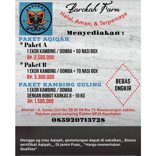 

paket Aqiqah Jakarta timur