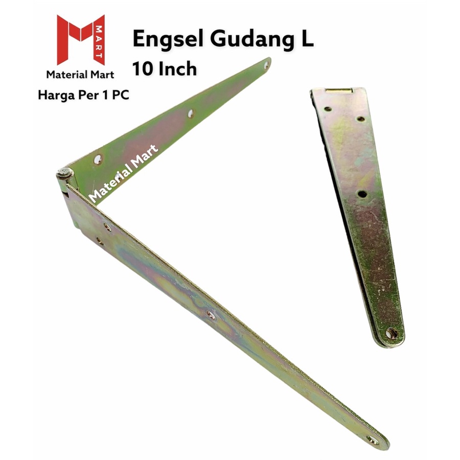 1 Engsel Gudang L 10&quot; | Engsel Pintu Gudang 10 Inch | Engsel L 25cm | Material Mart