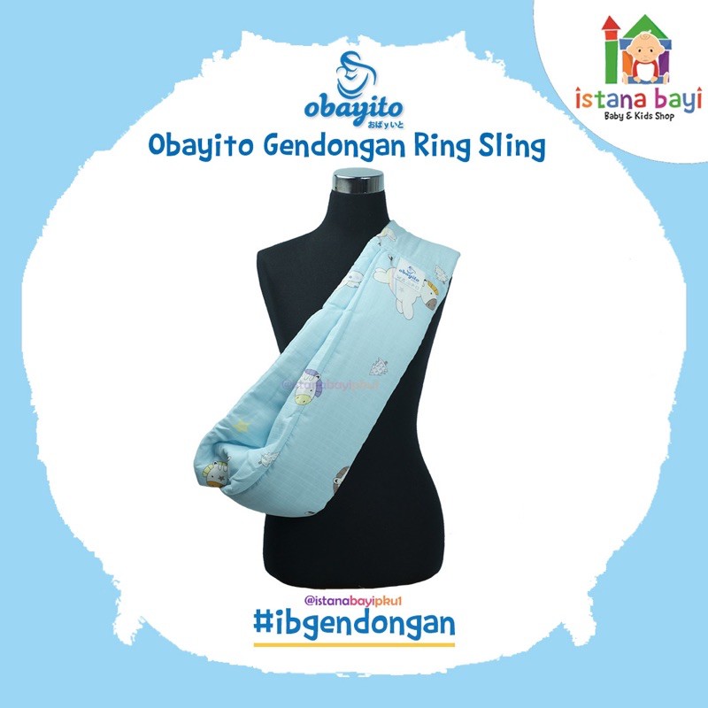 Obayito Gendongan samping Bayi dengan Ring GENDONGAN CHUKIN RING / RING SLING