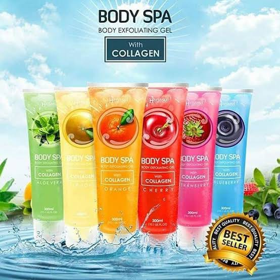 [HANASUI] BODY SPA Exfoliating Gel 300ml LEMON, STRAWBERRY, LEMON, RAINBOW, ALOE VERA, COFFEE