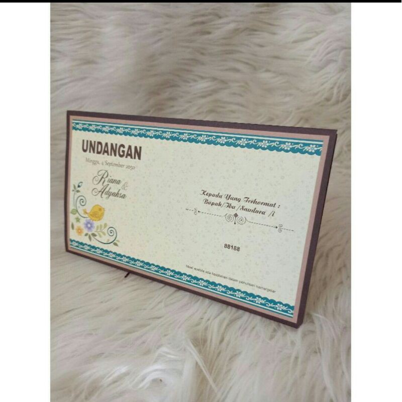 blangko undangan pernikahan Erba 88188