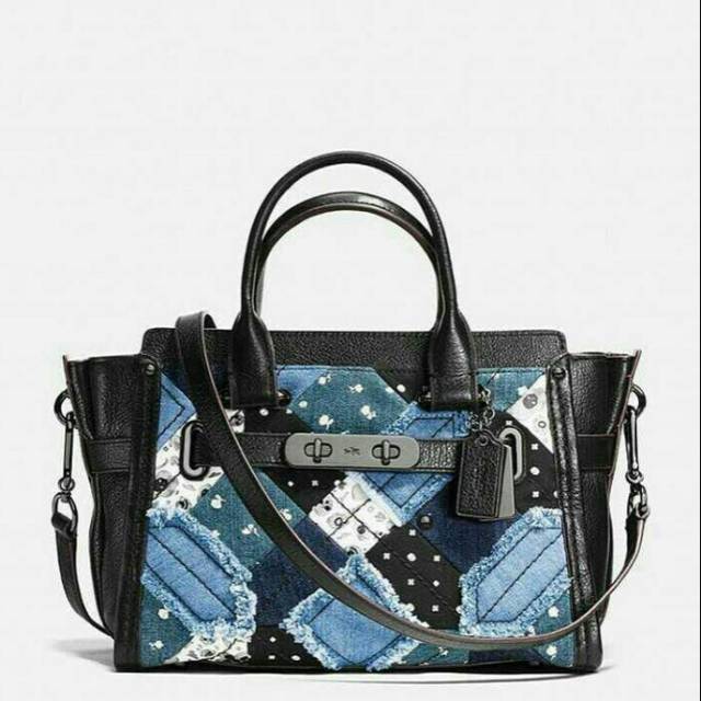Coach swagger denim original bag tas ori authentic preloved