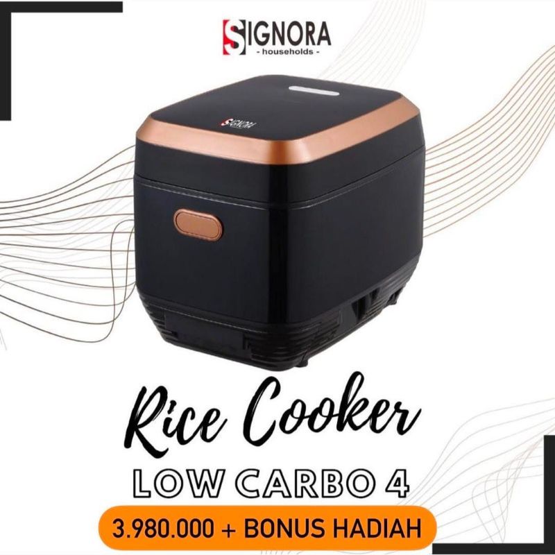 Rice Cooker Low Carbo 4 Signora BONUS HADIAH LANGSUNG