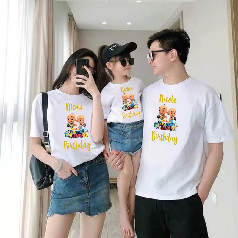 MYSTIQUE.ID-BAJU KAOS KELUARGA U*PIN I*PIN T-SHIRT LUCU DAN AESTHETIC