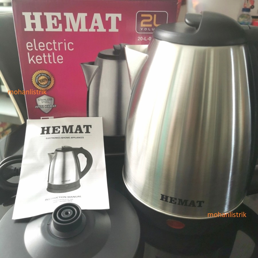 TEKO LISTRIK ELECTRIC KETTLE HEMAT 2L 2LITER 2 LITER