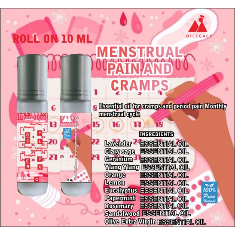 ROLL ON MENTRUASI | MENSTRUAL | PMS | KRAM | CRAMP | DATANG BULAN | SAKIT PERUT | SAKIT PINGGANG | SAKIT KEPALA | ESSENTIAL OIL