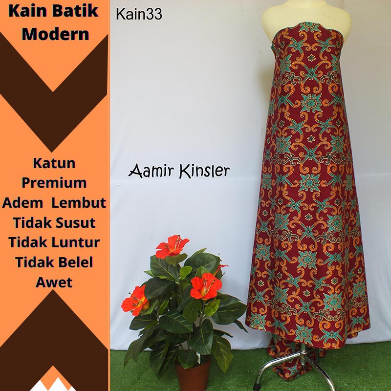 kain batik solo meteran halus  bahan katun murah wanita cowok kemeja atasan batik Premium