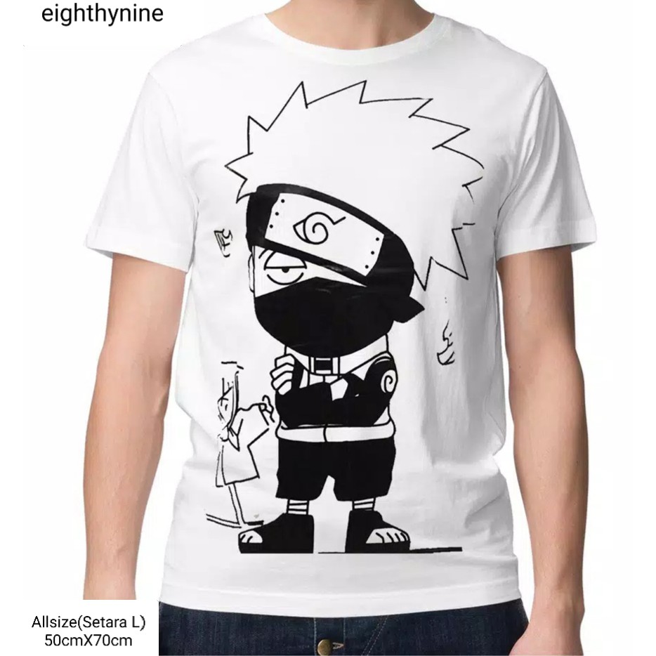 Kaos Baju Anime HATAKE KAKASHI (White)