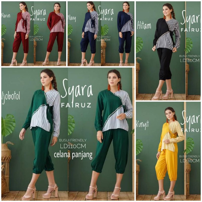 Syara Setelan Wanita Kekinian One Set Rayon Premium Terbaru