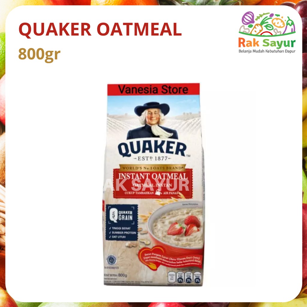 

Quacker Oat Meal 800gr Kuaker Merah Gandum Instan Padang