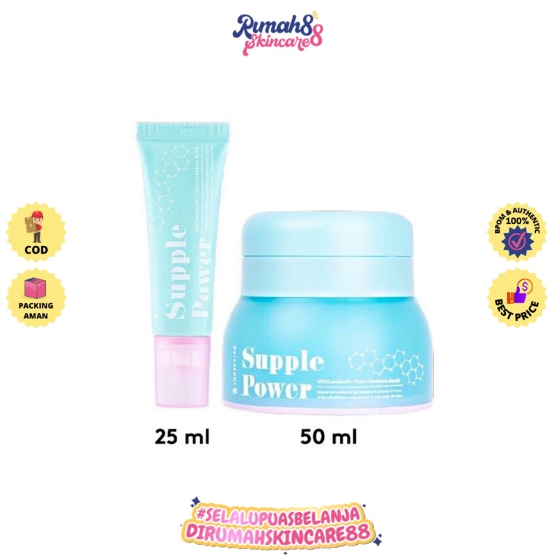 SOMETHINC Supple Power Hyaluronic9+ Onsen Moisture Bomb Gel - Krim Pagi dan Malam (Kulit Sensitif) Moisturizer Gel