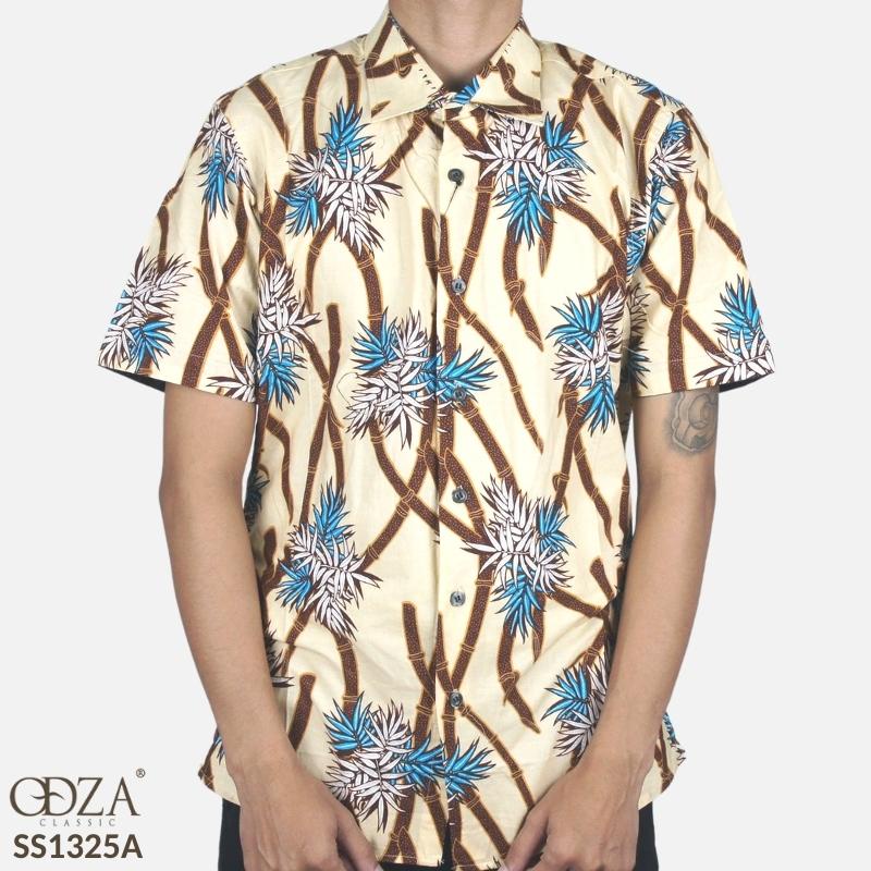 Odza Kemeja Batik Slim Fit Pria Lengan Pendek Solo Jogja Fashion