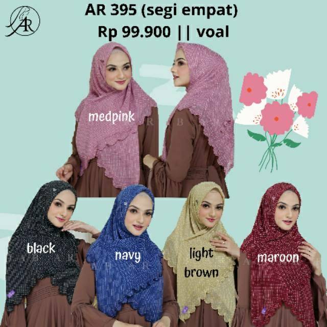 hijab/jilbab/kerudung/square/segi empat motif polkadot murah by arrafi kode AR 395