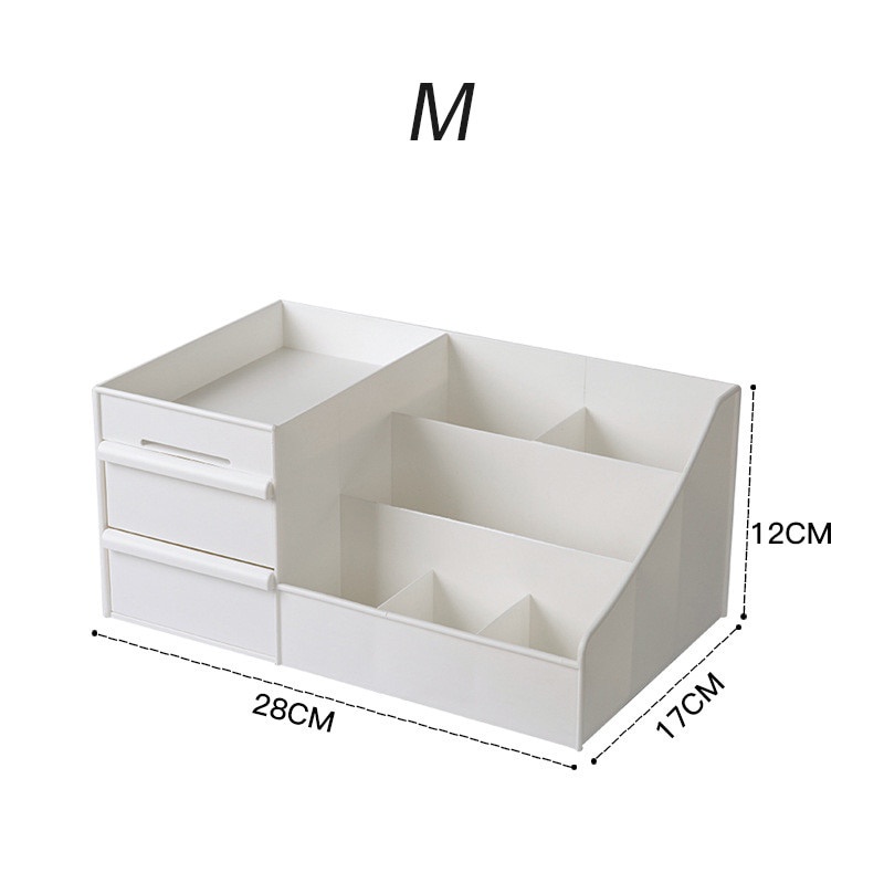 Mrosaa Rak Organizer Make Up Kosmetik Rack House Container Size M - ASS319 - White