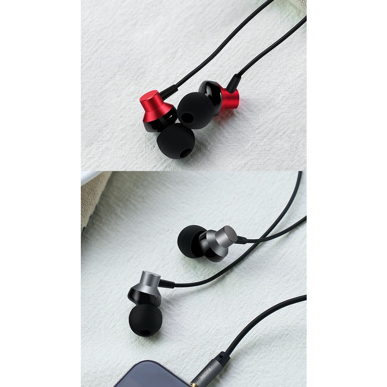 REMAX Metal Wired Music Headset RM-512 (New Package) Earphone Ori