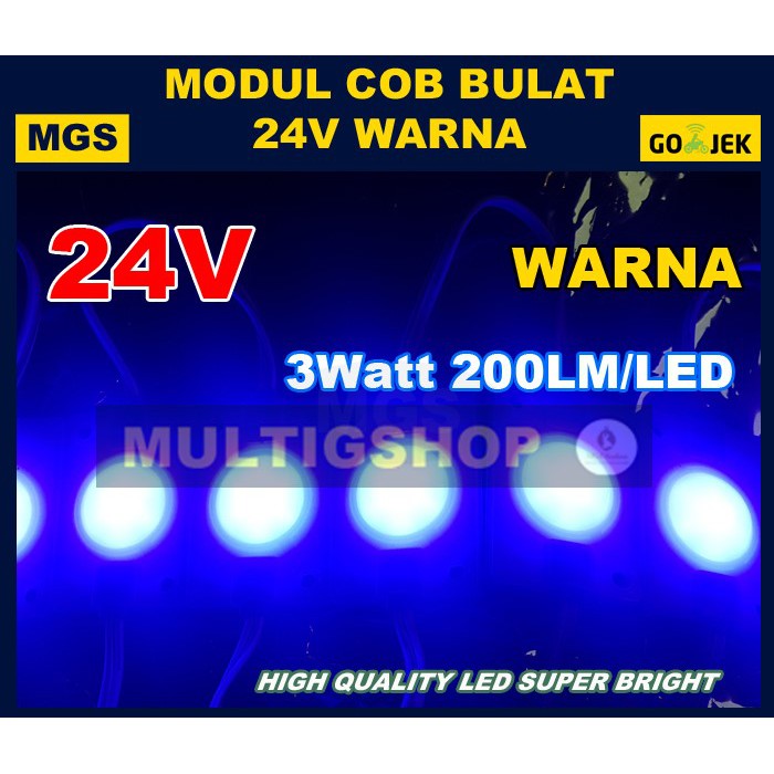 100Pcs Modul 4930 COB Bulat 24v - Warna