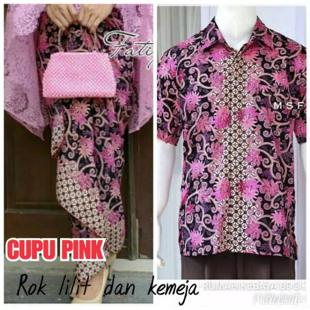 BATIK COUPLE SARIMBIT #1 COUPLE ROK LILIT DAN KEMEJA PENDEK DAN PANJANG SERAGAM KELUARGA RUMAH KEBAYA BANDUNG RUMAH SONGKET BANDUNG