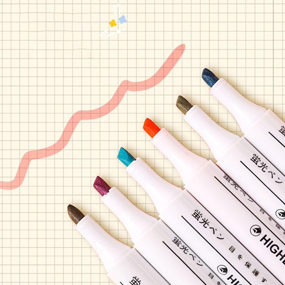 Preva 6PCS/Set Stabilo Pen Set Permen Warna Perlengkapan Kantor Sekolah Menggambar Isi Ulang Alat Tulis Color Pen
