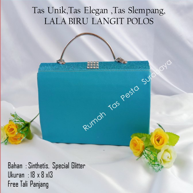 Tas Unik,Tas Elegan ,Tas Slempang,LALA BIRU LANGIT POLOS