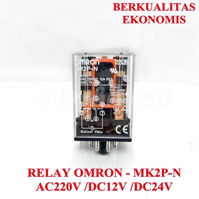 RELAY RELLAY OMRON MK2P-N AC 220V / MK2P-N DC12V / MK2P-N DC24V 8 KAKI