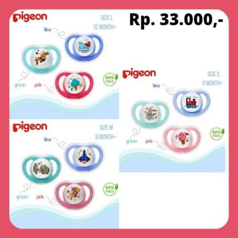 Pigeon Empeng Pacifier Step 1, Step 2 dan Step 3