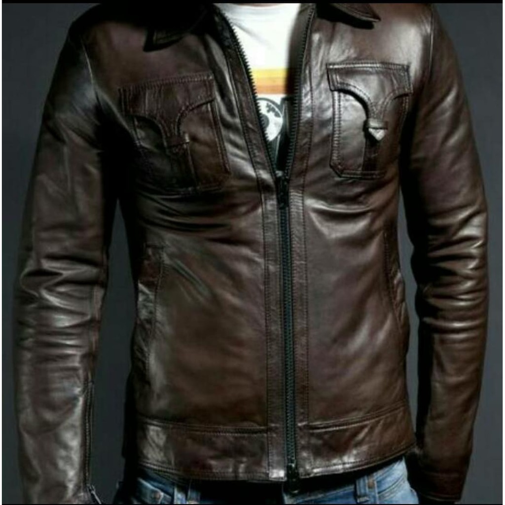 JAKET KULIT PRIA ASLI DOMBA KUALITAS SUPER GARUT MODEL EXECUTIVE TRENDY