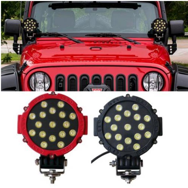 Lampu Tembak JEEP SOROT 17 LED mata 51 WATT OFFROAD WORK LAMP BULAT