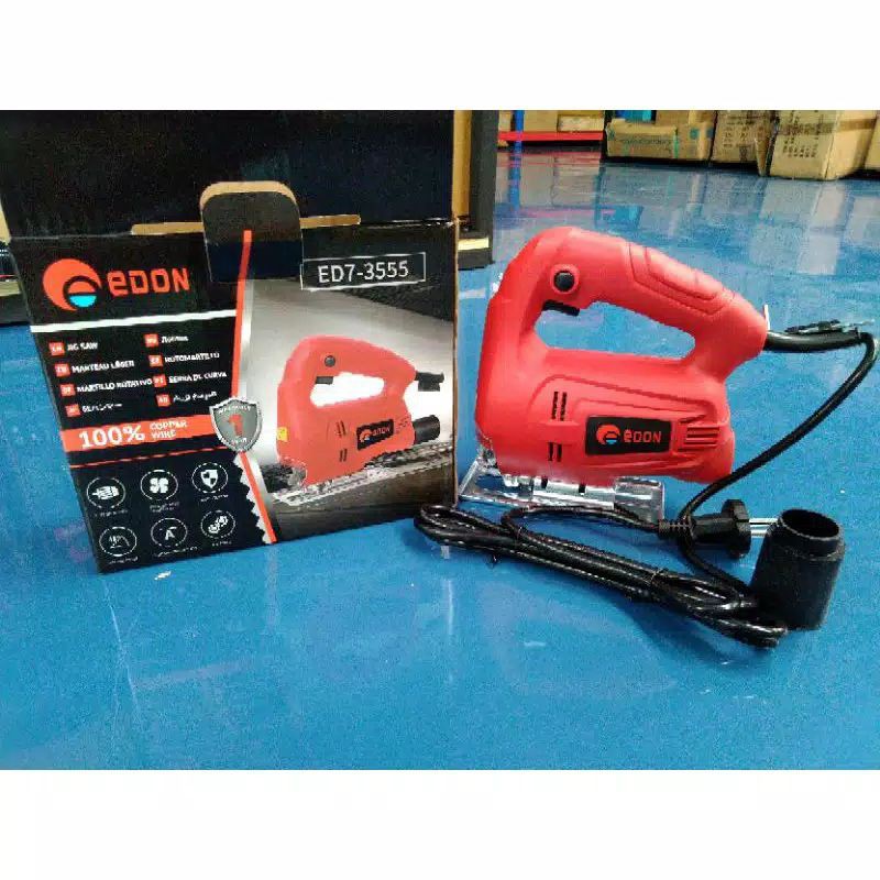 Jigsaw Edon Ed7-3555 Mesin Pemotong Triplek/Gergaji Listrik
