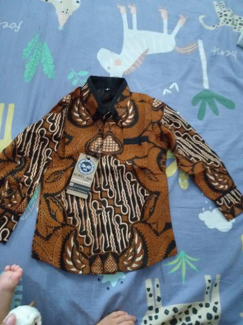 Kemeja Batik Anak Laki-laki Lengan Panjang Motif Parang Garudo,baju Batik Anak Exclusive,batik Anak