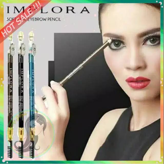 Pensil alis implora/celak implora/hitam, coklat, silver, biru