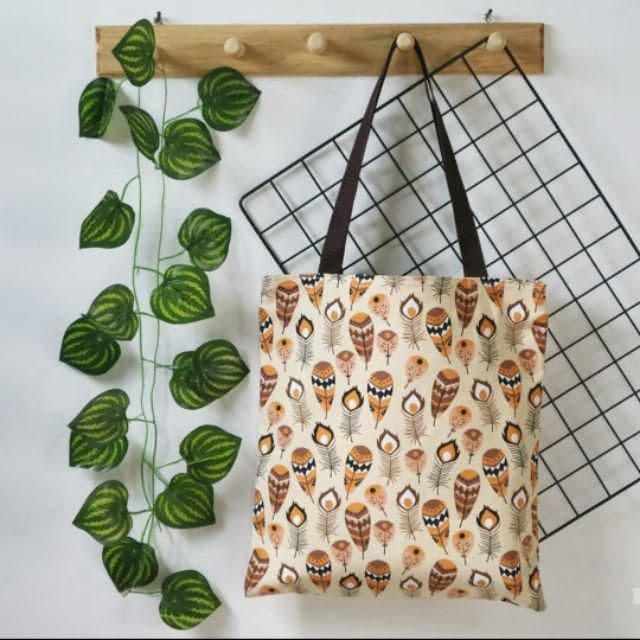 TOTEBAG / TAS TOTE BAG WANITA KANVAS MOTIF CANTIK