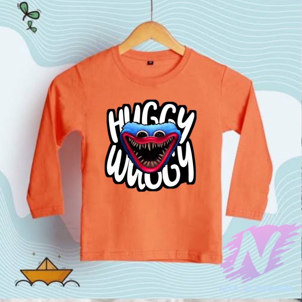 HUGGY WUGGY kaos anak lengan panjang huggy wuggy baju anak poppy playtime