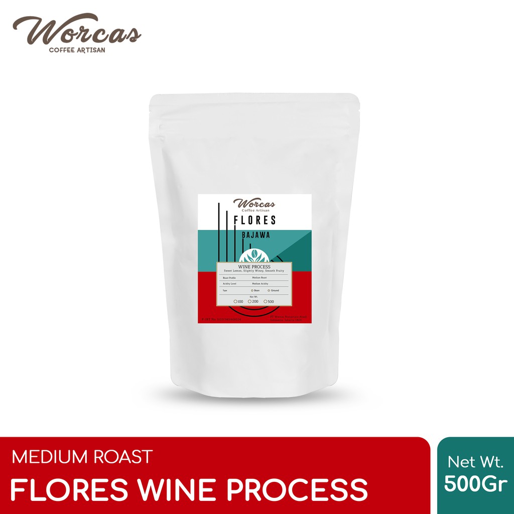 

WORCAS Kopi Arabika Flores Bajawa Wine Process 500 Gram - Medium Roast