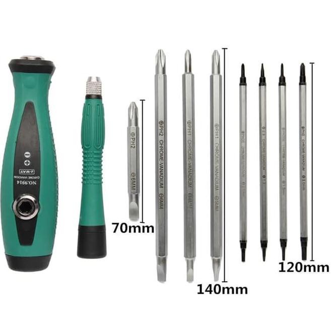 Grab Medan Obeng Set Reparasi 10 in 1 Repair Tool Kits 8028 - Green PENGGONG