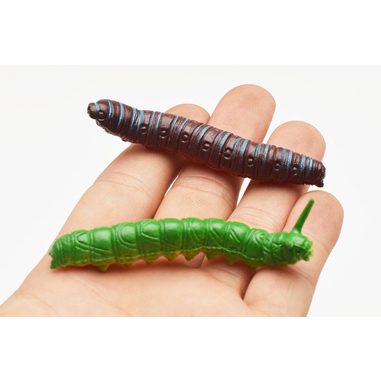 UBUL ukuran 6cm acak ulat bulu caterpillar serangga mainan prank toys plastik