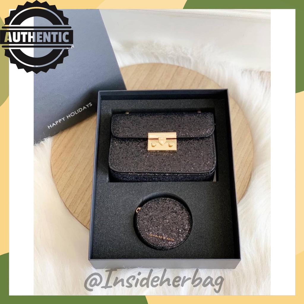 Charles&Keith gift set-tas selempang ck-silingbag ck original-tas wanita ck