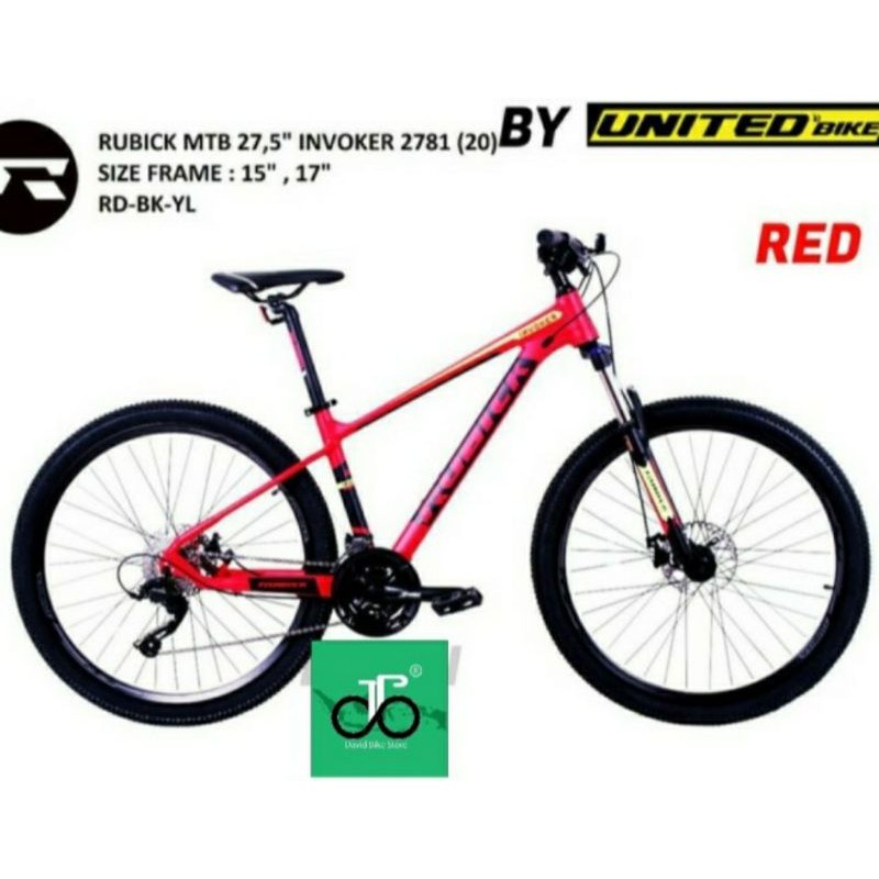 BIG PROMO Promo murah Sepeda MTB 27.5" Rubick Invoker 2781 TERBARU  Sepeda Murah