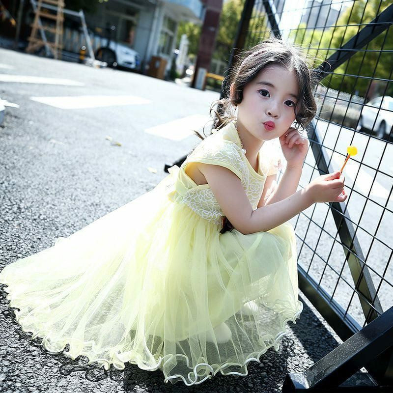 Gaun Dres Dress Tutu anak perempuan 1 2 3 4 Tahun Bayi Perempuan 0 6 Bulan Newborn Pesta BUNGA Dress Korea - Dres Fashion baby korean Import premium Dress Anak Perempuan  Dress anak tutu mini gaun pesta anak bayi perempuan import GAUN BAYI PESTA