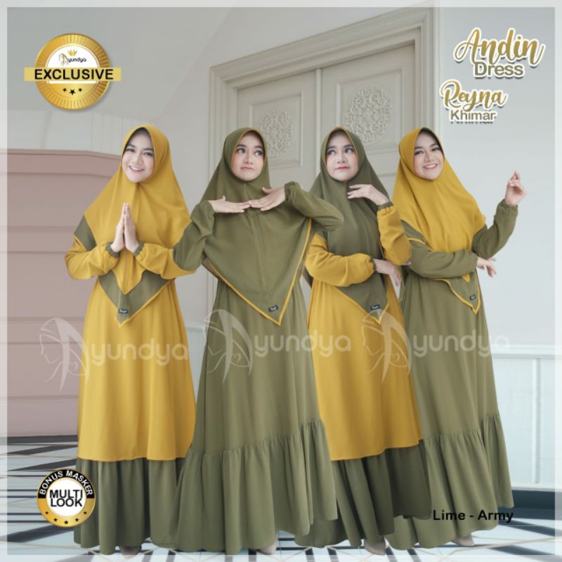 GAMIS SYARI BOLAK BALIK WARNA ANDIN DRESS