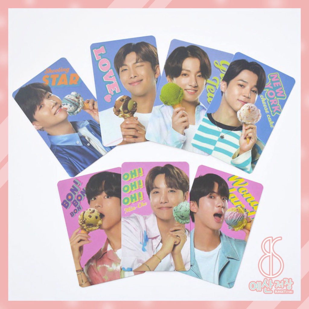 [BS] BISA COD 7pcs Photo Card BTS Baskin Robbins BR BT21 KPOP Kartu Foto - KP682