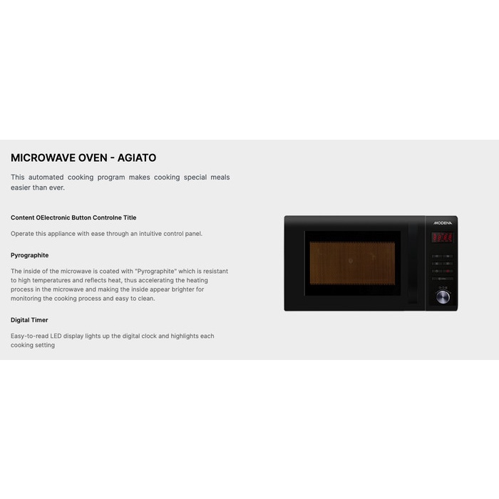 Modena Microwave AGIATO MO 2305 Microwave 23 Liter MO2305