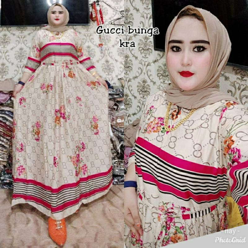 Gucci bunga dress gamis gucci rayon viscose