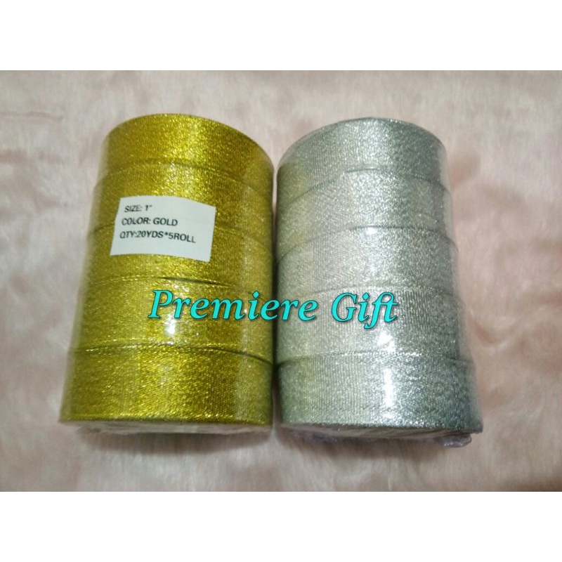 

pita gold silver ukuran 1 inch (2.5 cm)
