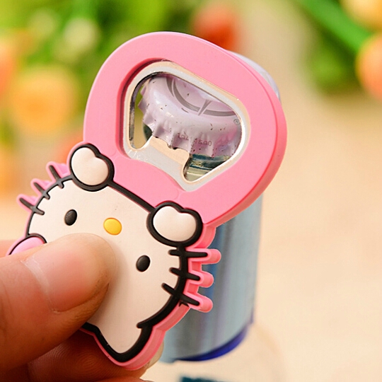 Mini Cartoon Cute Beer Magnets Bottle Opener,Stainless Steel Refrigerator Stickers Corkscrew