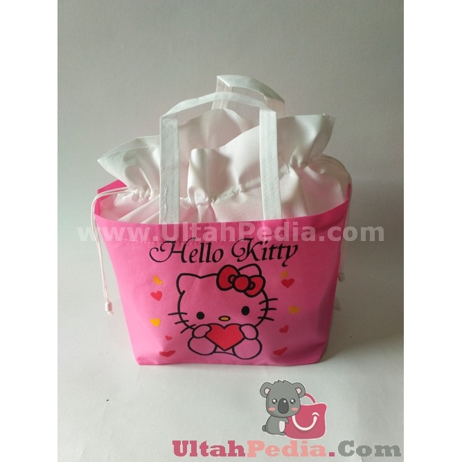 

Tas Ulang Tahun | Souvenir Tas Ultah SERUT Karakter KARTUN - HELLO KITTY PINK