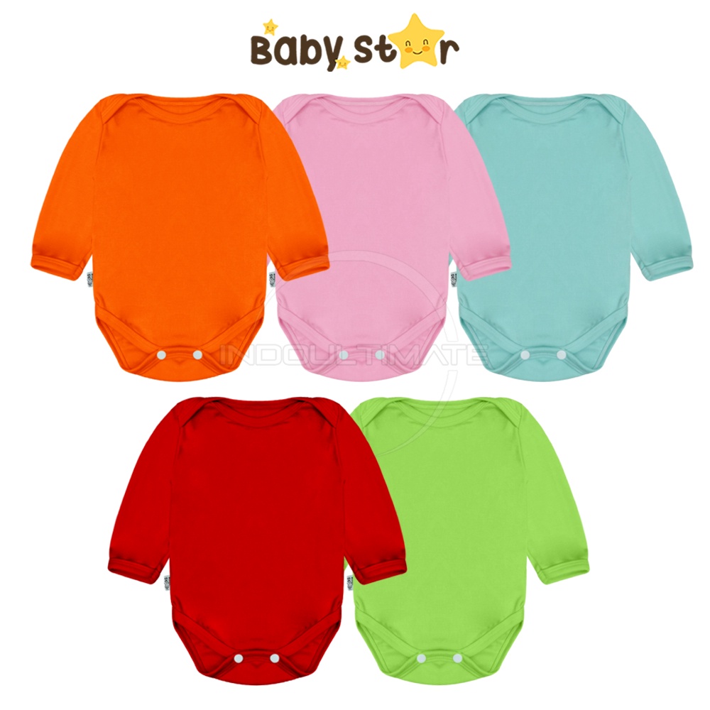 BCS-179 BABY STAR Jumper Bayi Lengan Panjang Jumpsuit Bayi Baju Bayi Pakaian Bayi Jumper bayi Jumsuit bayi Baju Tidur Bayi Laki Laki Perempuan Newborn