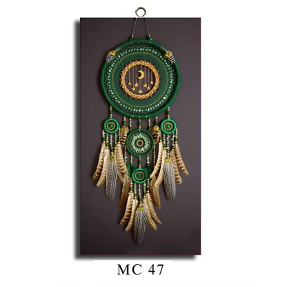 Hiasan Dinding Pajangan Ruang Tamu Dekorasi Kamar Tidur  Walldecor Macrame Poster Kayu Tema Etnik-MC 47