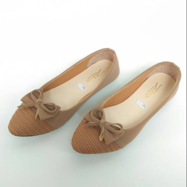 Arlaine - Voice flatshoes / flatshoes pita / sepatu flat / sepatu wanita flatshoes (Mocca)