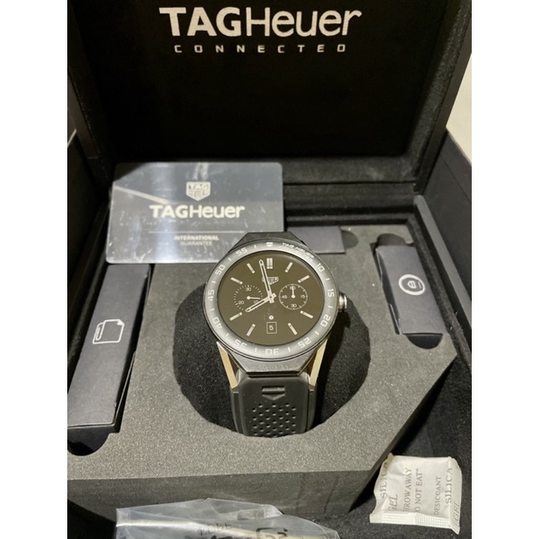 tag heuer connected modular 45mm black rubber strap ceramic bezel